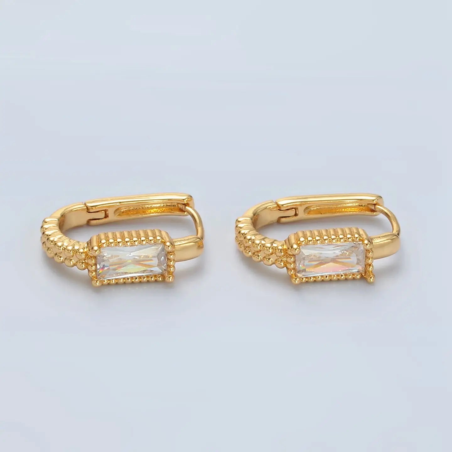 Baguette Luxe Huggie Hoops