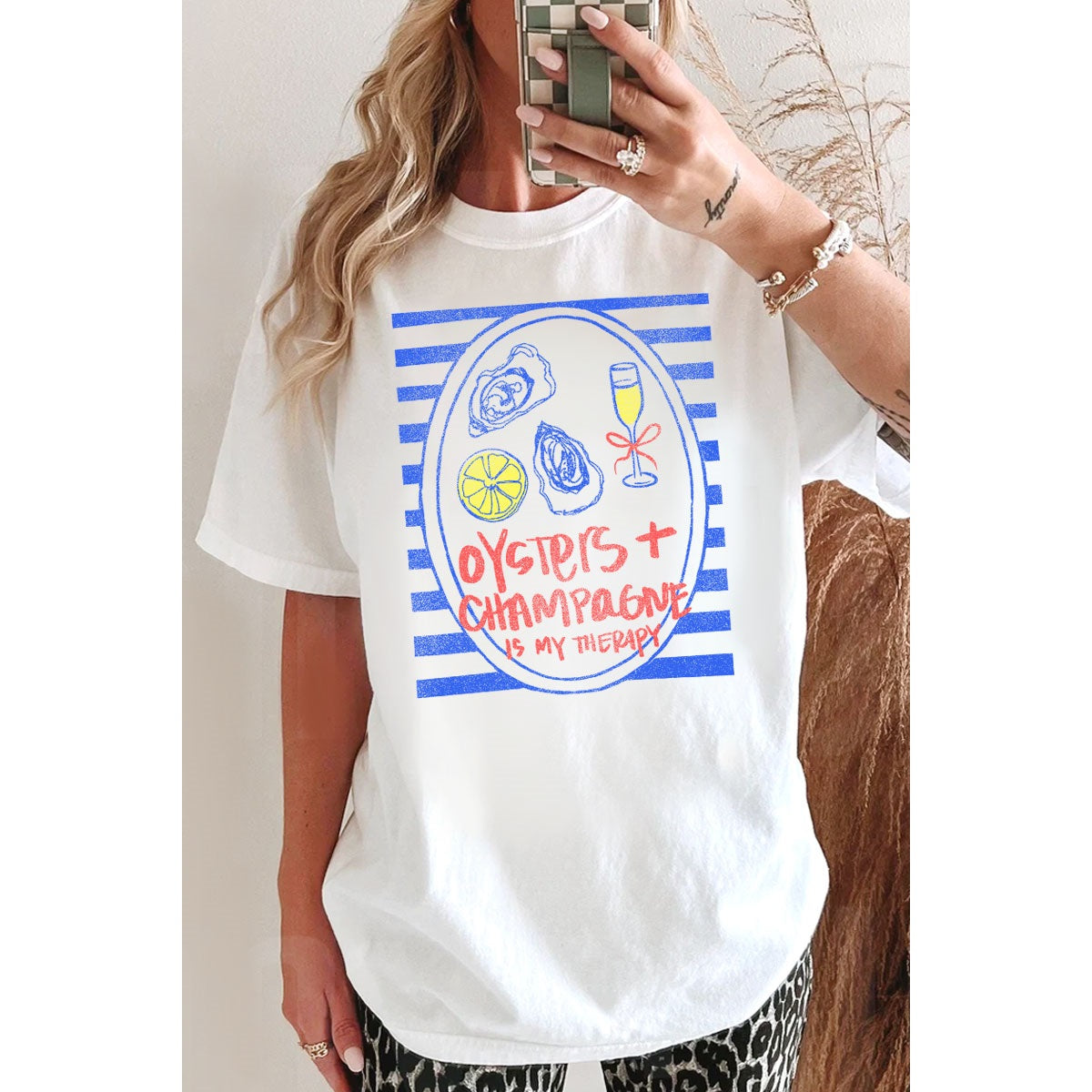 Oysters & Champagne Vintage Graphic Tee