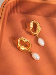 Solé Pearl Melt Hoop Earrings