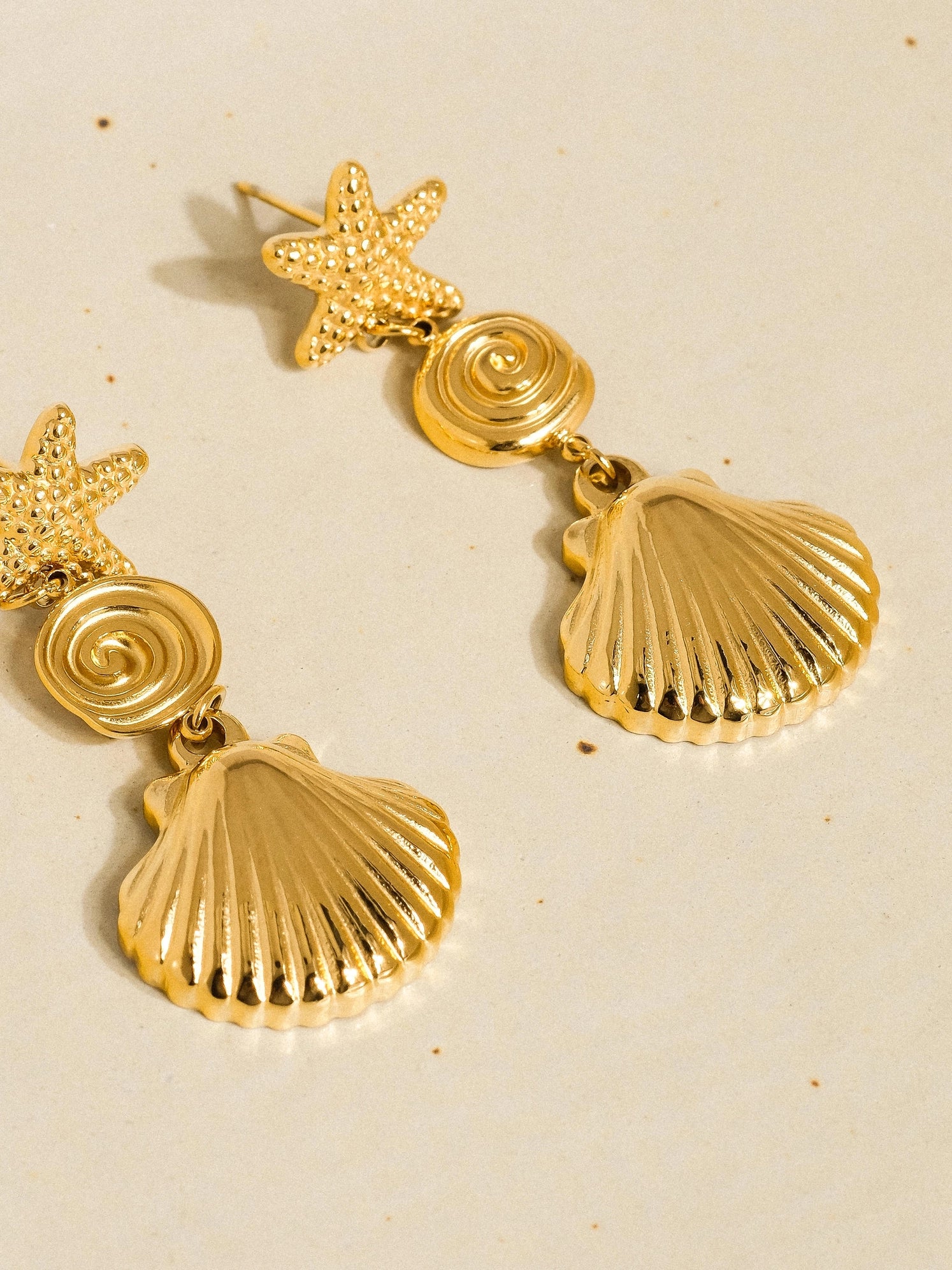 Sunlit Shell Earrings