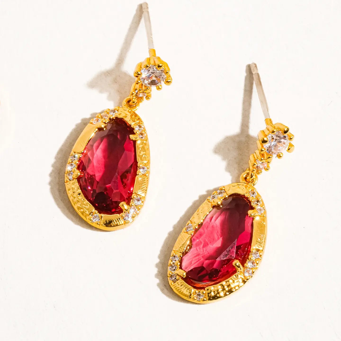 Scarlet Luxe 18KP Gold Statement Earrings