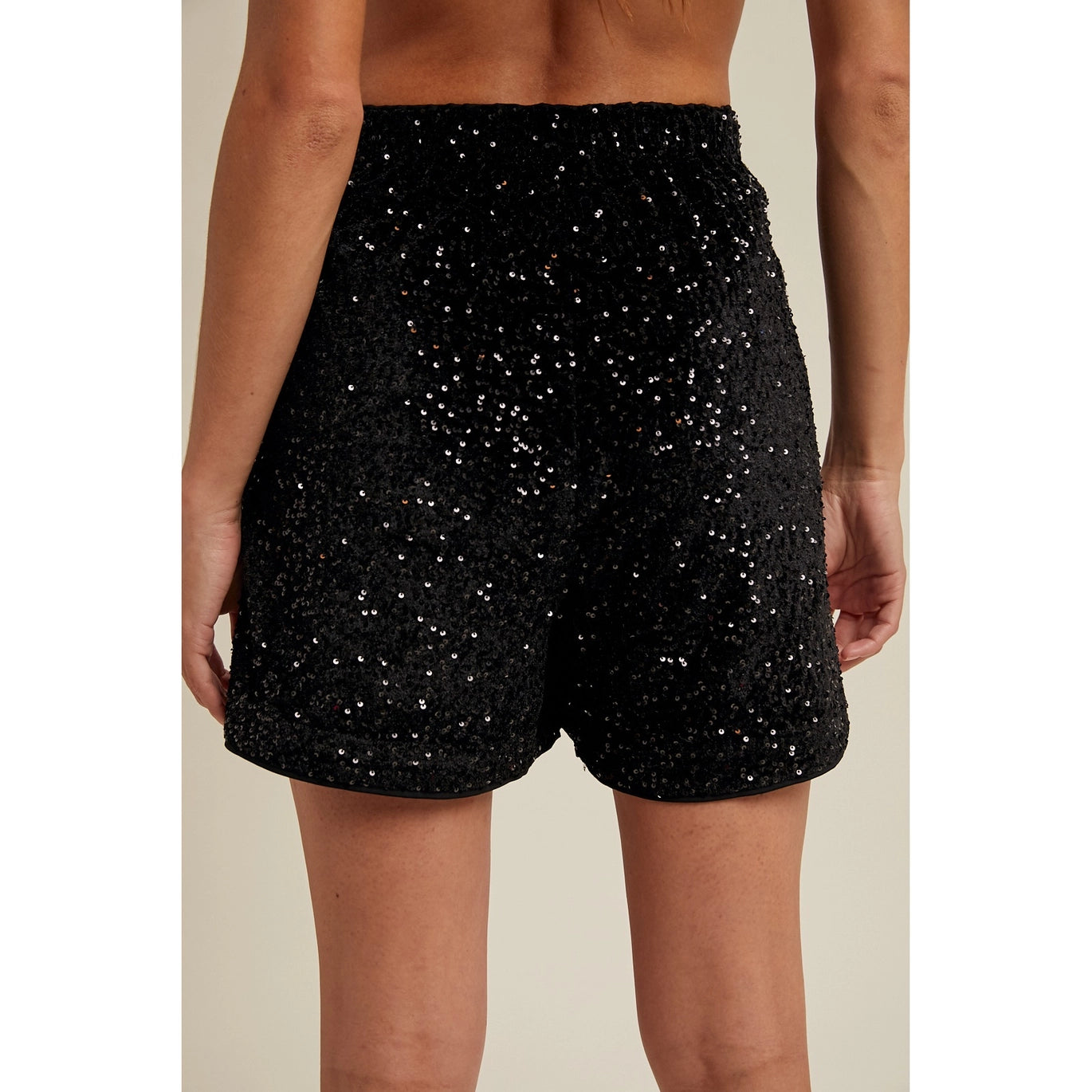 Soirée All-Over Sequin Mini Shorts