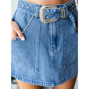 Starlit Denim Skirt