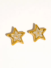Stella CZ Star Stud Earrings