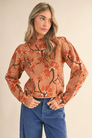 Willow Floral Mock Neck Sweater