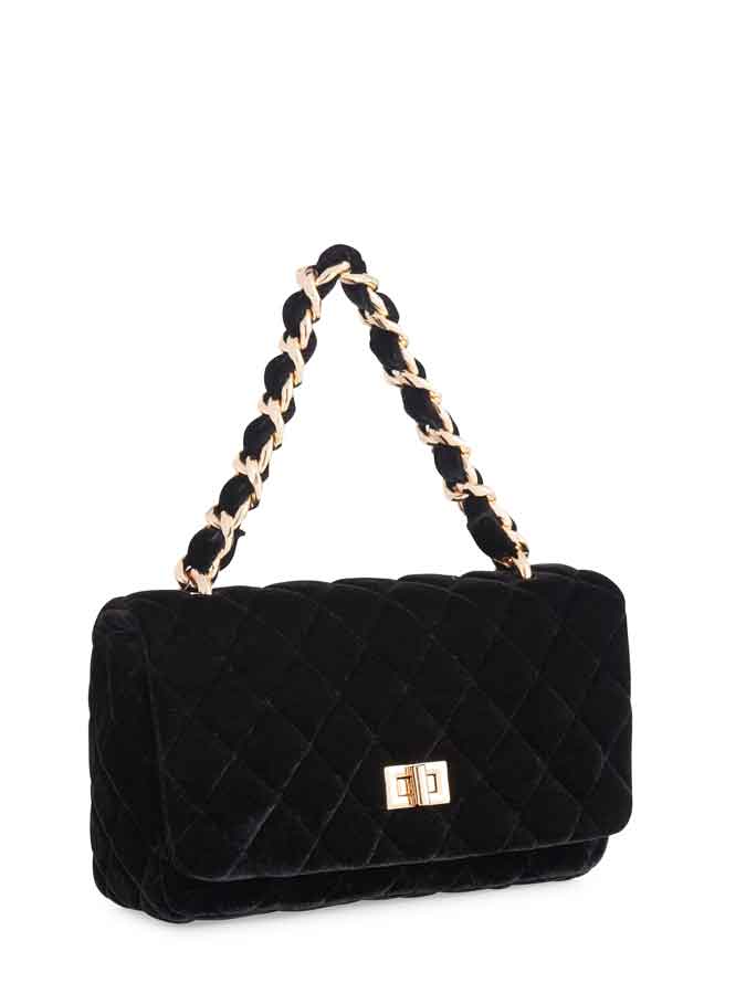 Quilted Velvet Hand Bag