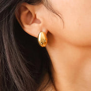 Ava Oval Droplet Earrings