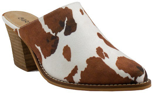 COW PRINT MULES
