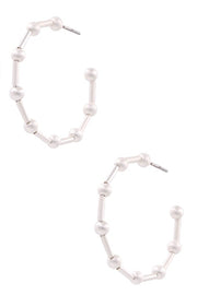 AWAY HOOP EARRINGS: SILVER