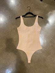 PONTE BODYSUIT: TAUPE